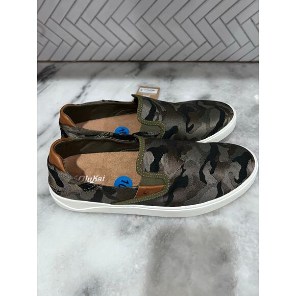 Olukai Laeahi Pai Slip On Shoes Camo Men’s 10 Comfort Casual Sneakers NWT main image 6